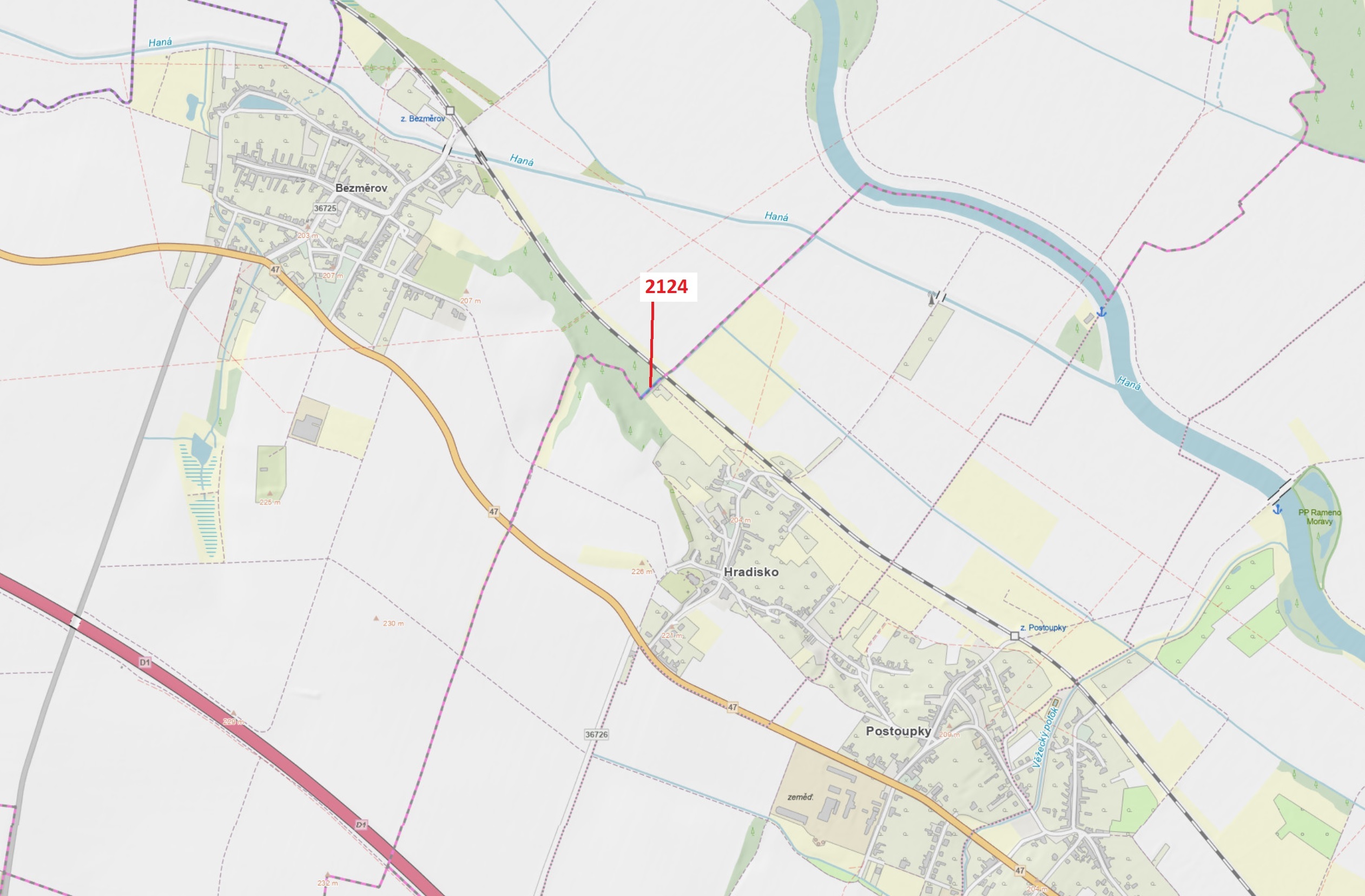 Lesní pozemek o výměře 380 m2, podíl 1/1, katastrální území Bezměrov, obec Bezměrov, obec s rozšířen