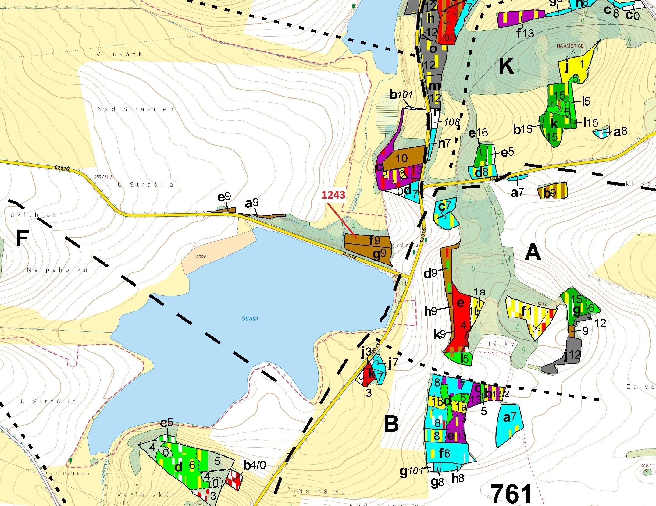 Lesní pozemek o výměře 2662 m2, podíl 1/1, katastrální území Nezdřev, obec Nezdřev, obec s rozšířeno