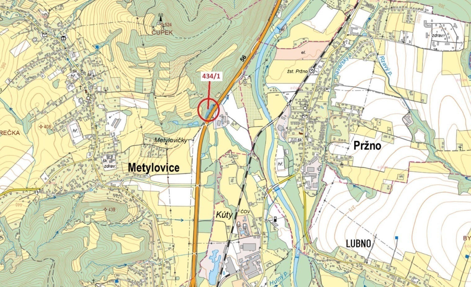 Ostatní plocha o výměře 2788 m2, podíl 1/1, katastrální území Metylovice, obec Metylovice, obec s ro