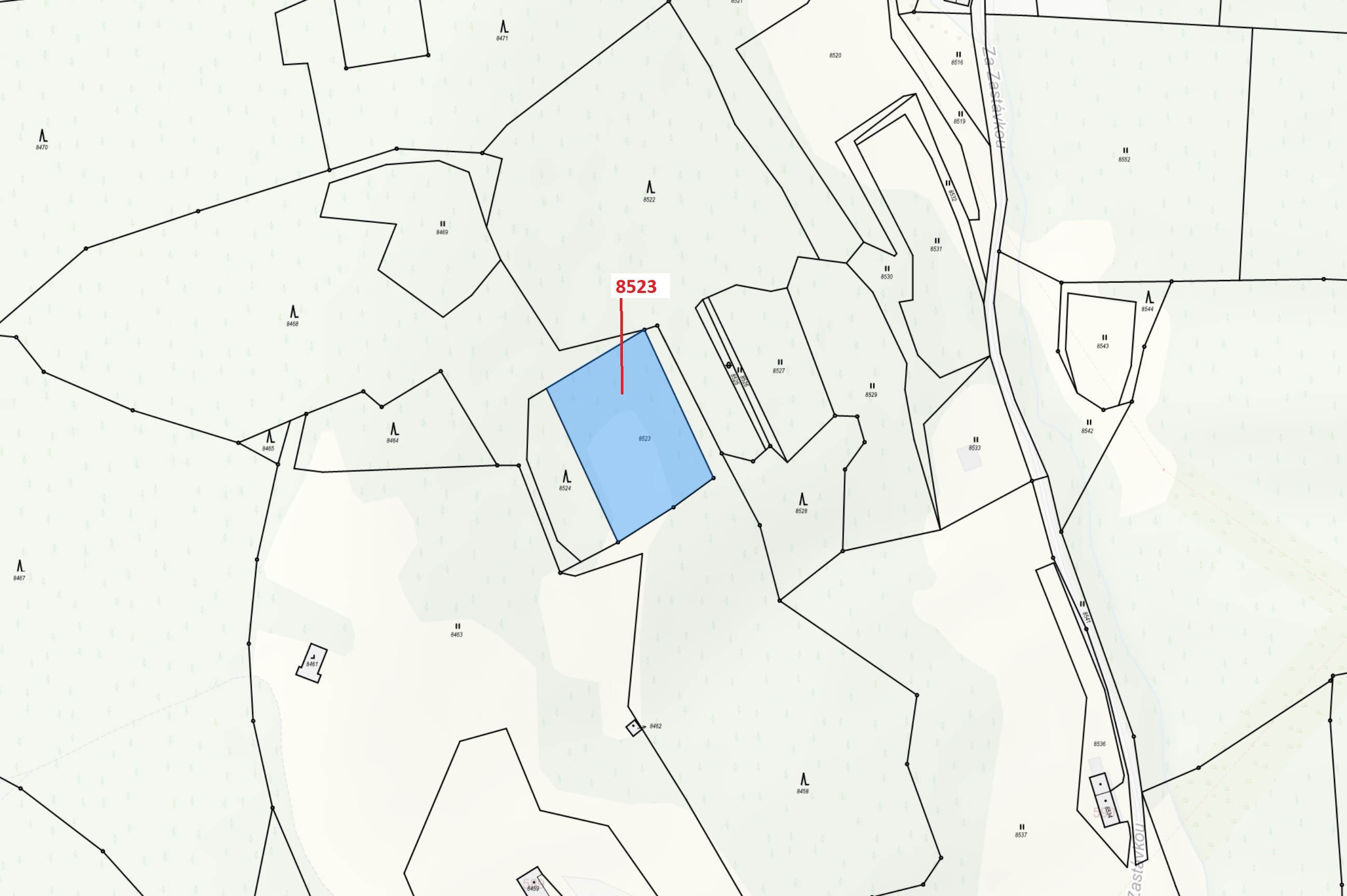 Orná půda o výměře 2343 m2, podíl 1/1, katastrální území Vsetín, obec Vsetín, obec s rozšířenou půso