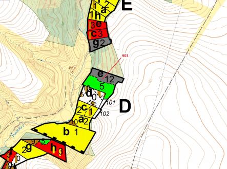 Prodej - pozemek, les, 4 900 m²