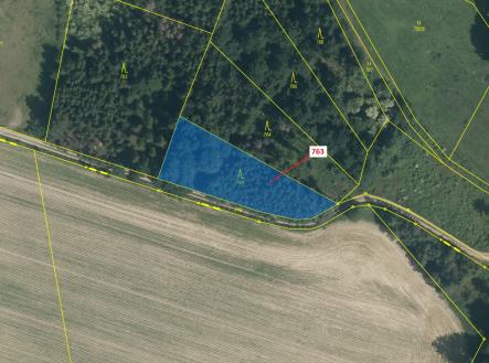 Prodej - pozemek, les, 1 498 m²