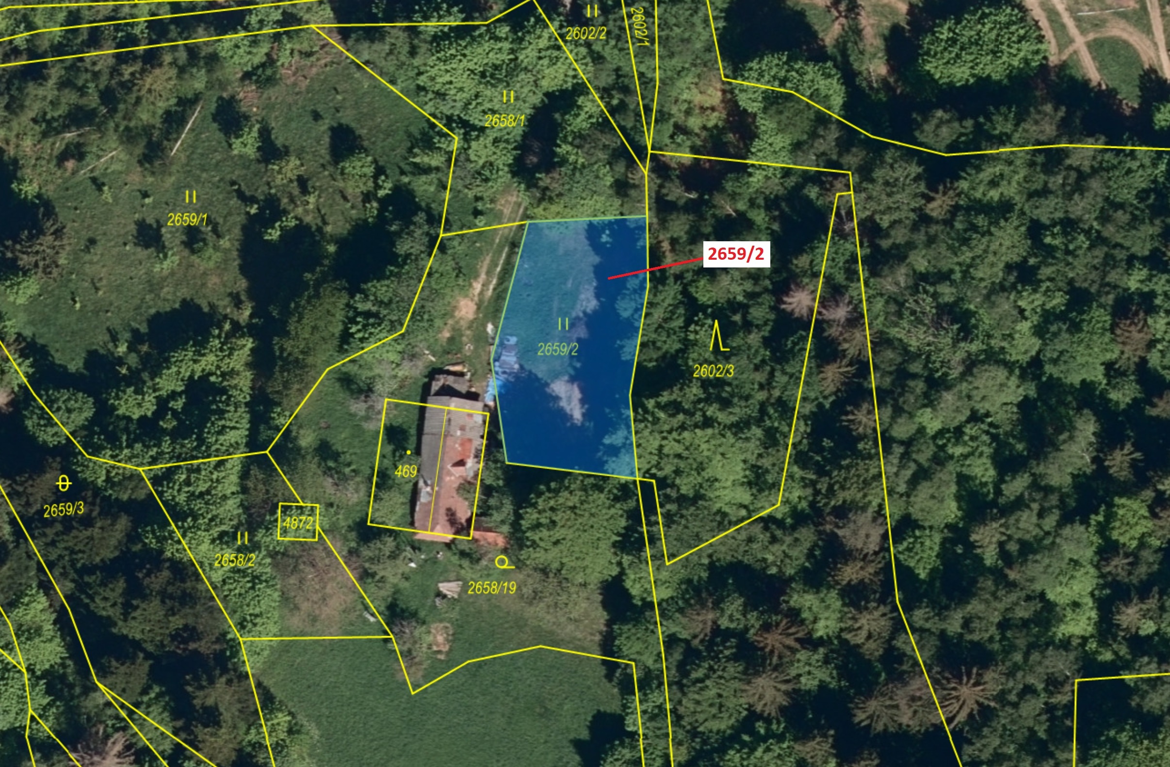 Trvalý travní porost o výměře 614 m2, podíl 1/1, katastrální území Valašská Bystřice, obec Valašská 