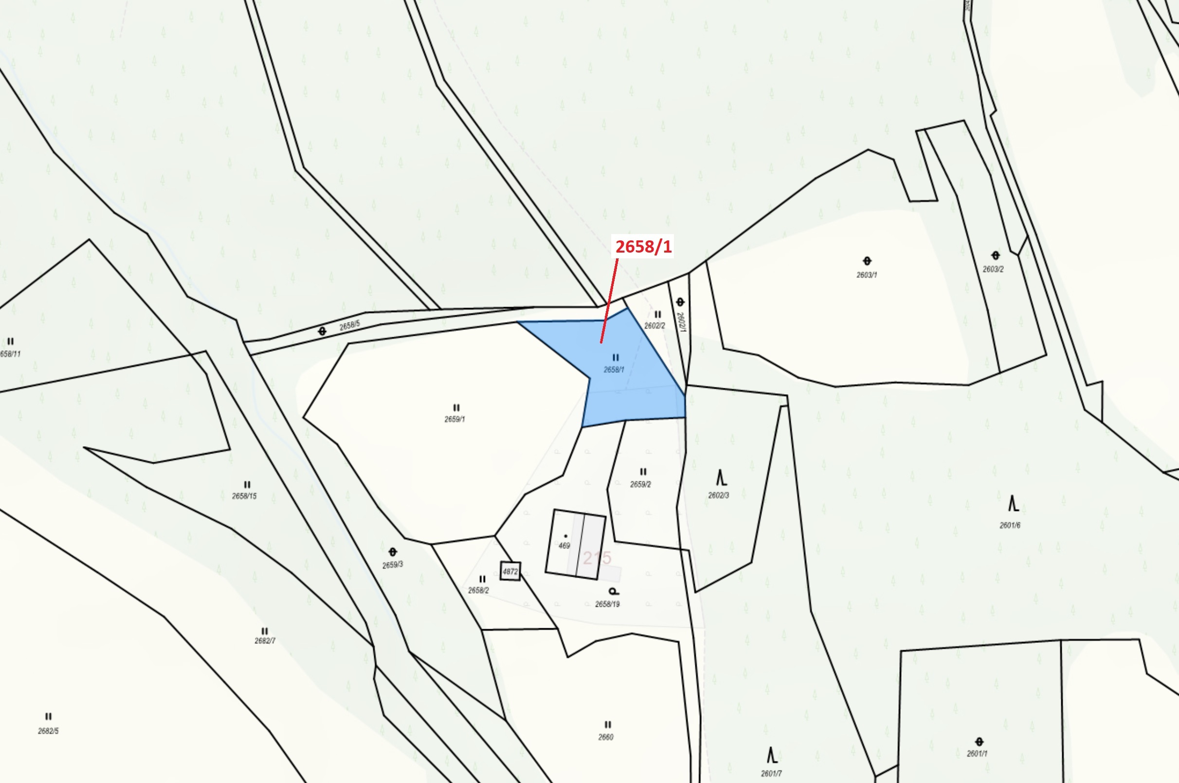 Trvalý travní porost o výměře 749 m2, podíl 1/1, katastrální území Valašská Bystřice, obec Valašská 
