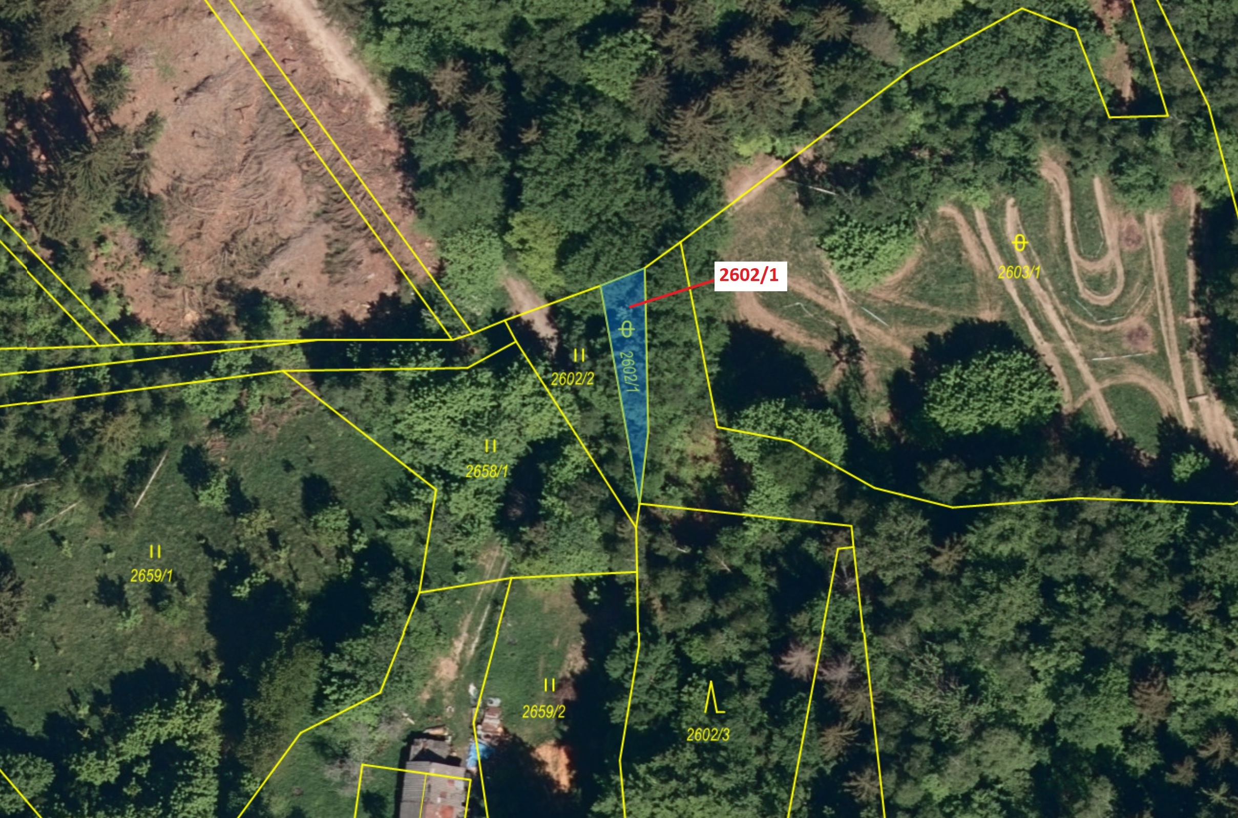 Ostatní plocha o výměře 97 m2, podíl 1/1, katastrální území Valašská Bystřice, obec Valašská Bystřic