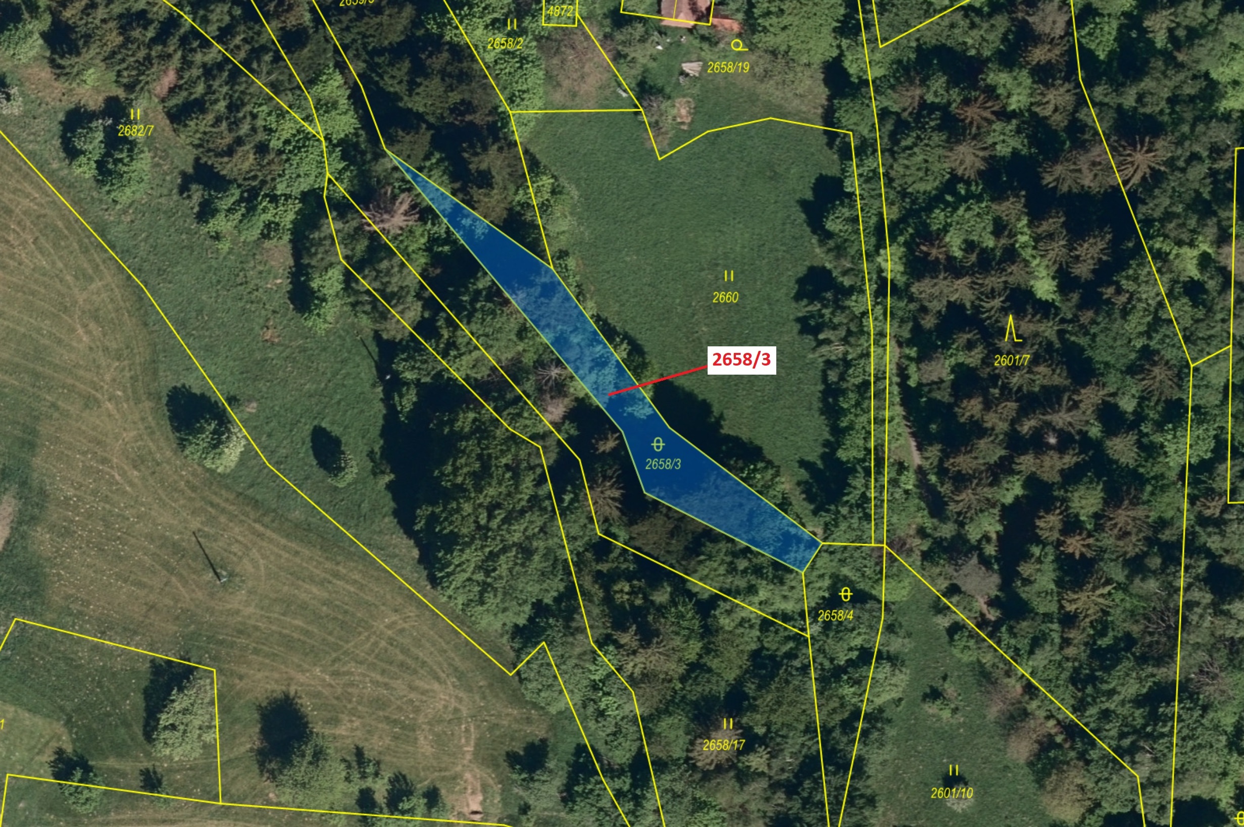 Ostatní plocha o výměře 673 m2, podíl 1/1, katastrální území Valašská Bystřice, obec Valašská Bystři