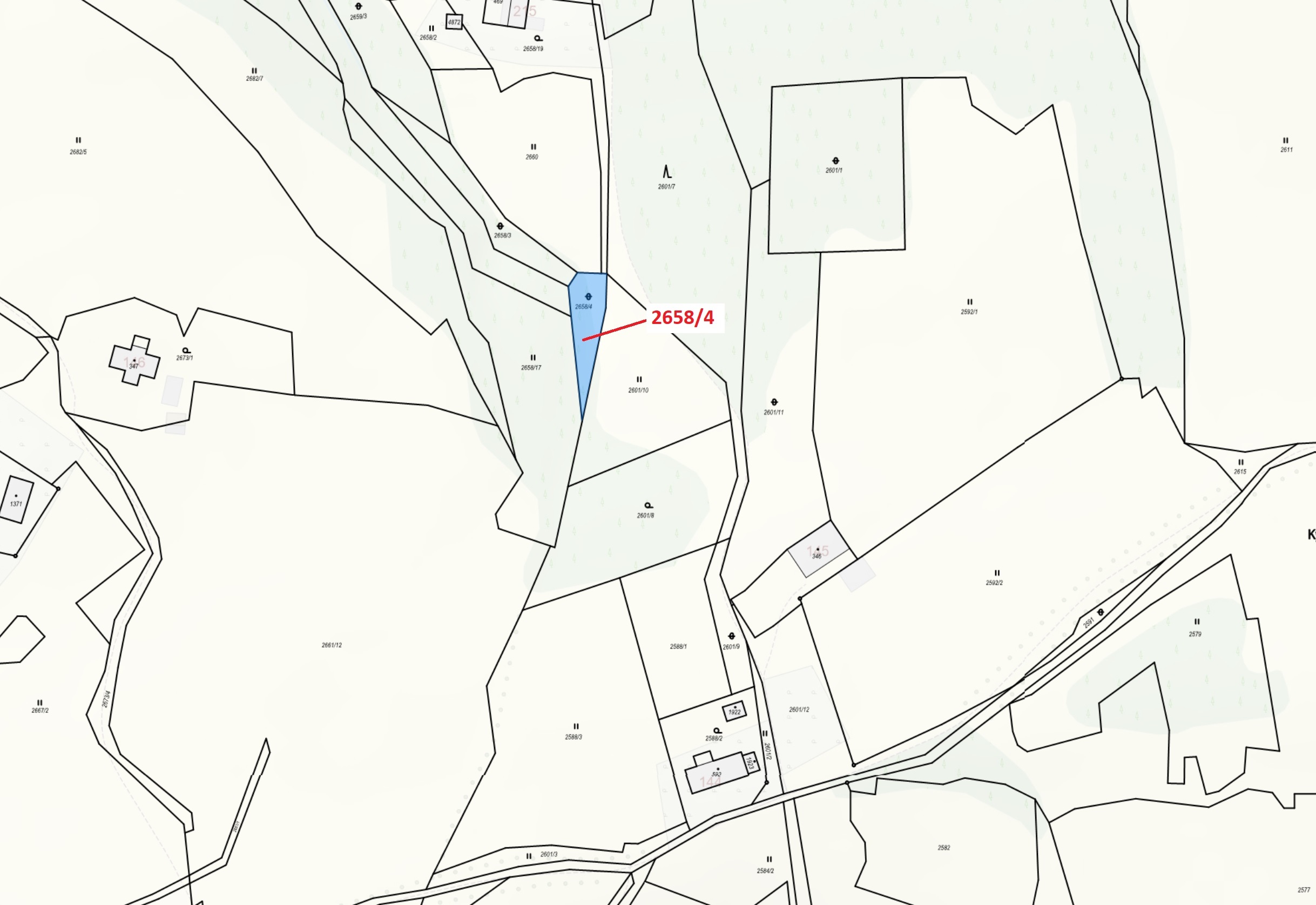 Ostatní plocha o výměře 370 m2, podíl 1/1, katastrální území Valašská Bystřice, obec Valašská Bystři