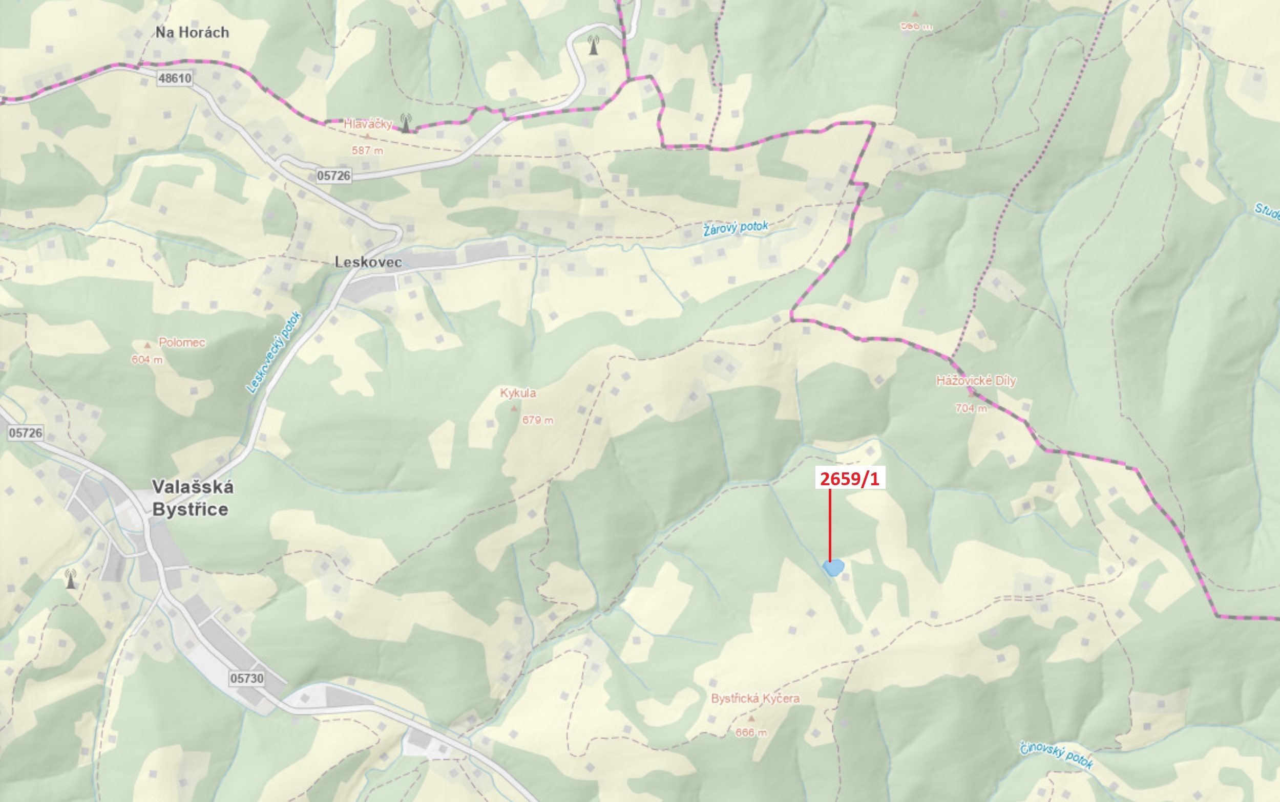 Trvalý travní porost o výměře 3375 m2, podíl 1/1, katastrální území Valašská Bystřice, obec Valašská