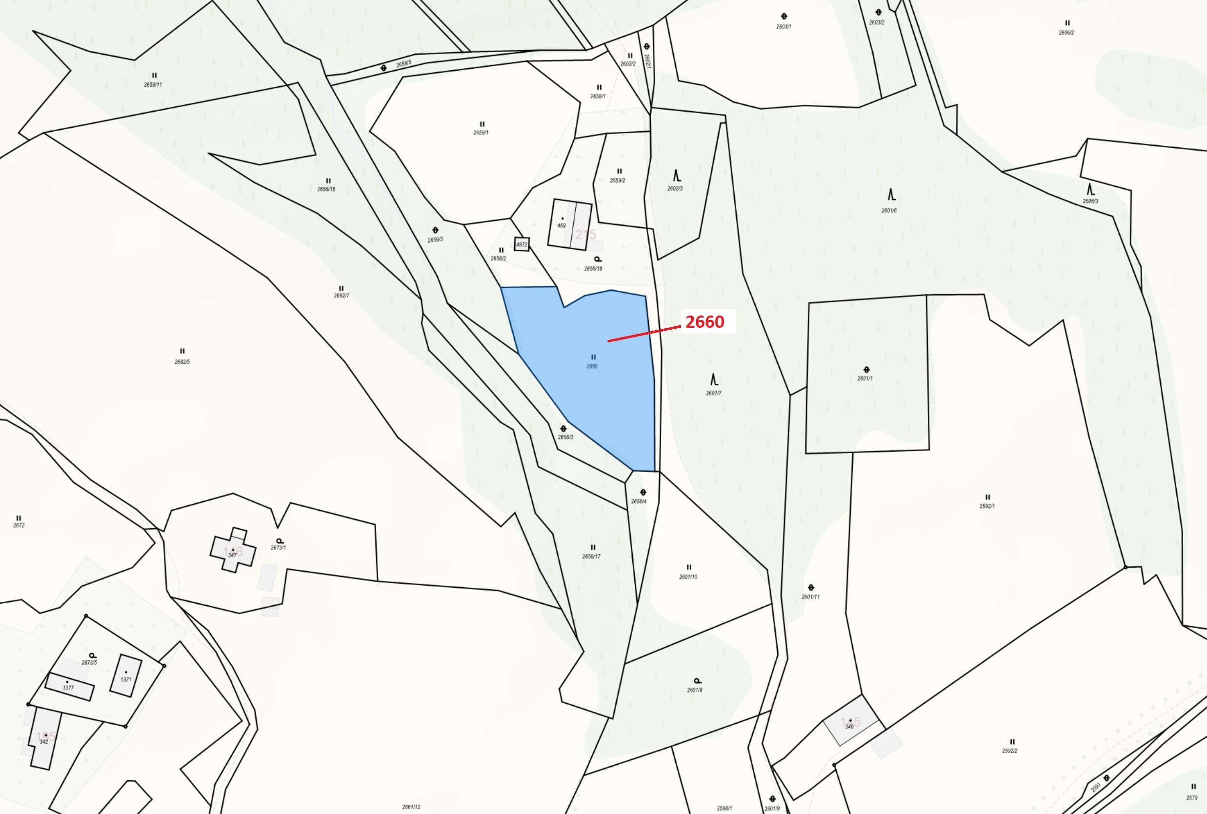 Trvalý travní porost o výměře 2510 m2, podíl 1/1, katastrální území Valašská Bystřice, obec Valašská