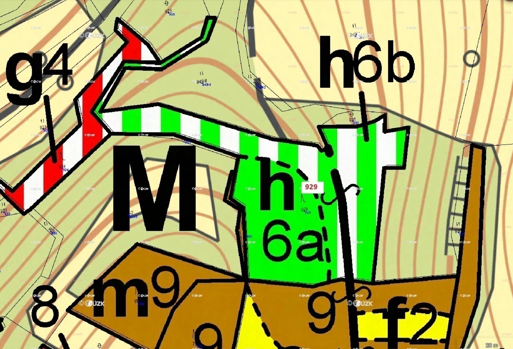 Lesní pozemek o výměře 5 736 m2, podíl 1/1, katastrální území Setěchovice, obec Zálezly, obec s rozš