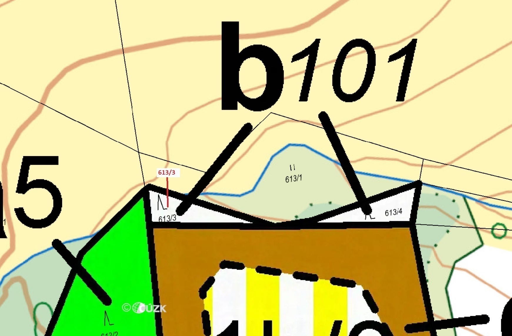 Lesní pozemek o výměře 180 m2, podíl 1/1, katastrální území Záboří u Blatné, obec Záboří, obec s roz
