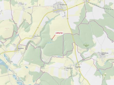 Prodej - pozemek, les, 1 388 m²