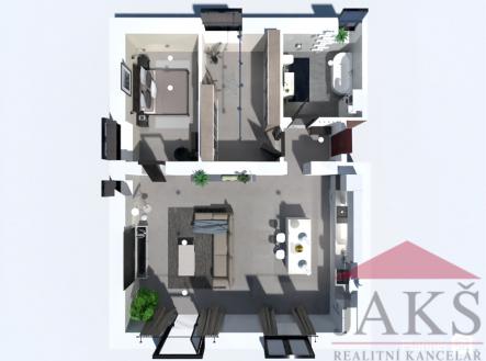 02-2-pudorys-3d.jpg | Prodej bytu, 3+kk, 142 m²
