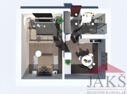 03-9-pudorys-3d-1.jpg | Prodej bytu, 2+kk, 46 m²