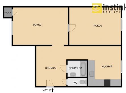 Pronájem bytu, 2+1, 55 m² obrázek