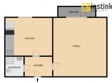Pronájem bytu, 1+1, 31 m²