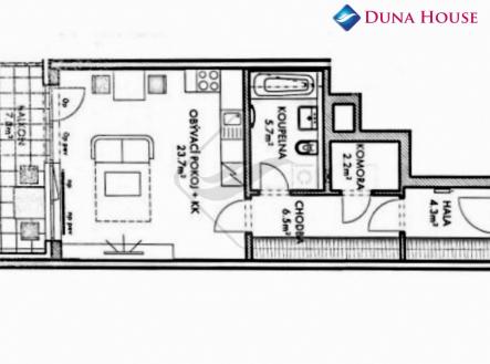 Prodej bytu, 1+kk, 51 m²