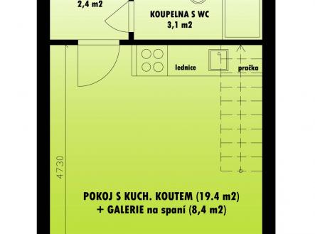 Bez popisku | Prodej bytu, 1+kk, 33 m²