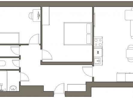 cernokostelecka-pudorys.jpeg | Prodej bytu, 3+kk, 61 m²