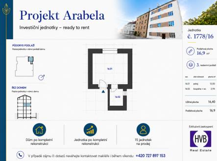 arabela-planek-c.16.png | Prodej bytu, 1+kk, 17 m²
