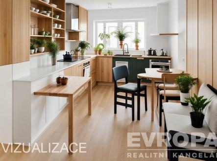 Vizualizace kuchyně | Prodej bytu, 3+1, 77 m²