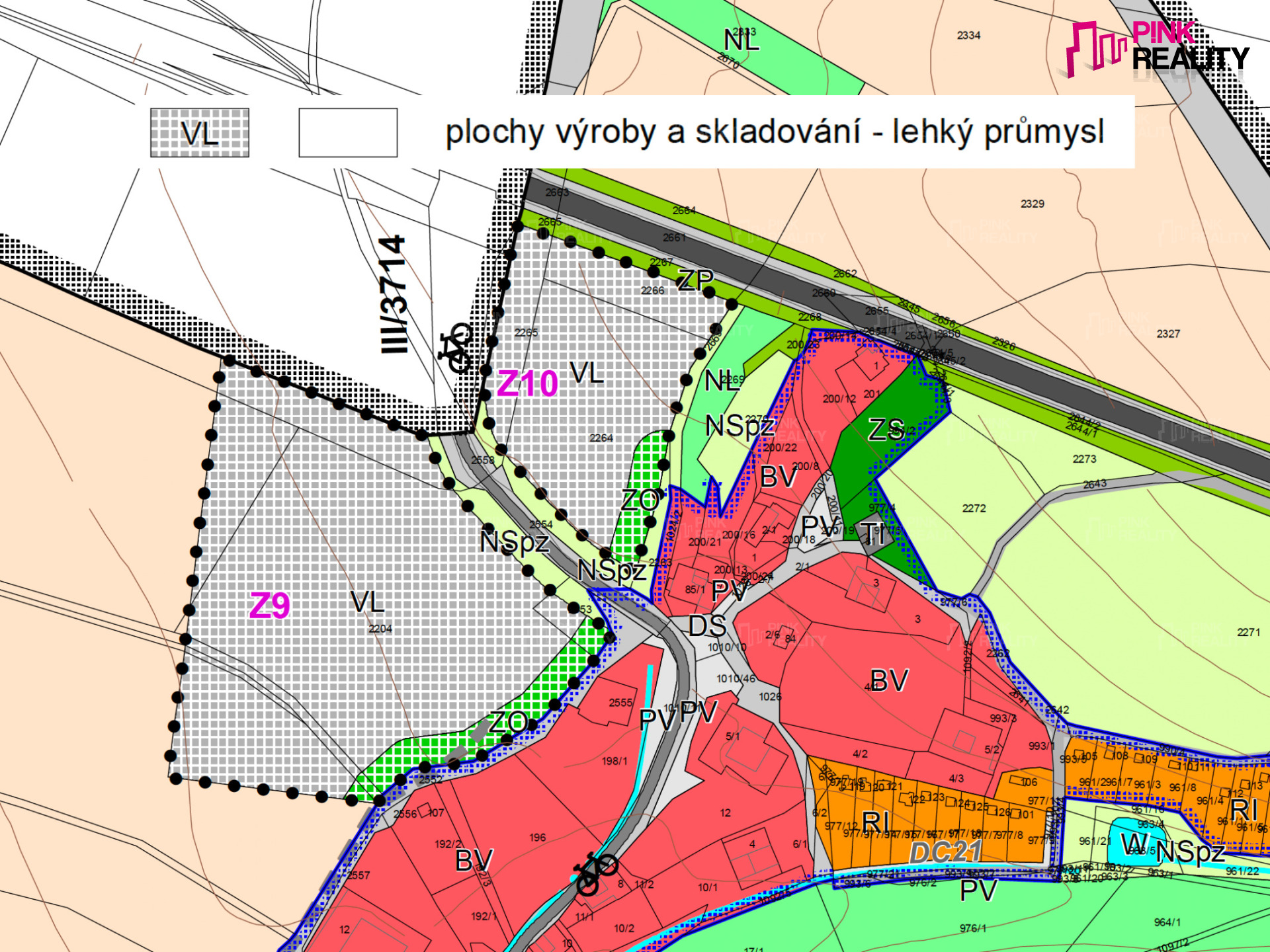 Pozemek k výstavbě průmyslové haly/logistického centra Gruna, okr. Svitavy