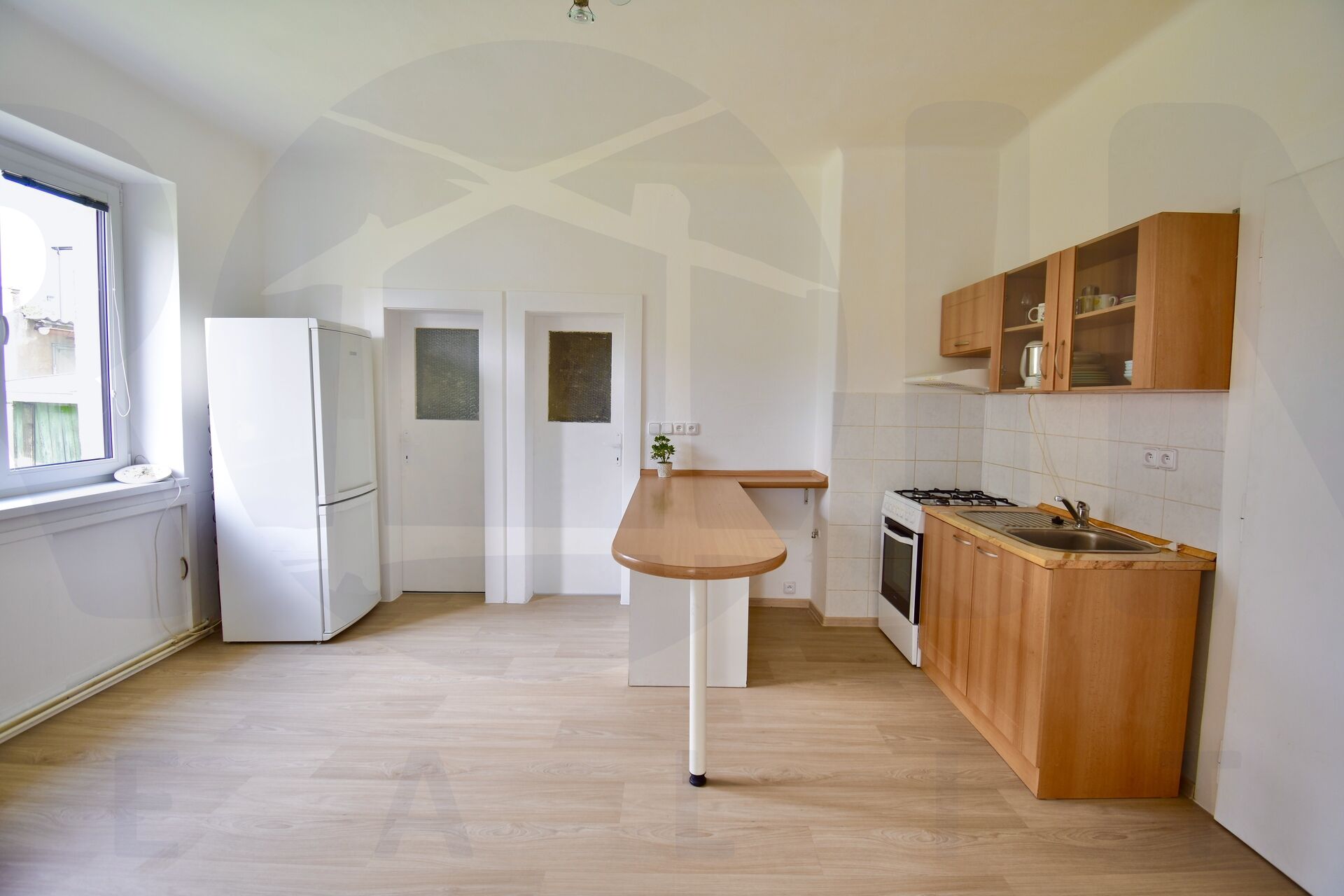 Pronájem slunného bytu 1+1, 65 m2, lodžie, cihlový dům se zahradou, ul. Palackého, Ml. Boleslav