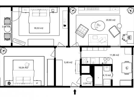 Prodej bytu, 3+1, 82 m²