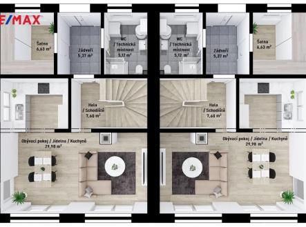 Nízkoenergetický dvojdům na klíč | Prodej - dům/vila, 210 m²