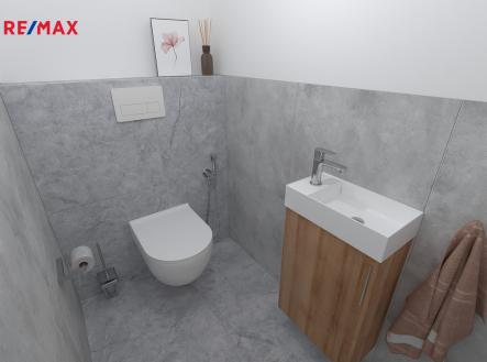 Wc - vizualizace | Prodej - dům/vila, 132 m²