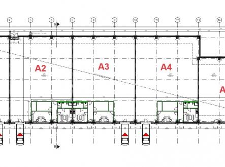 Pudorys Hala A | Pronájem - komerční objekt, výroba, 561 m²