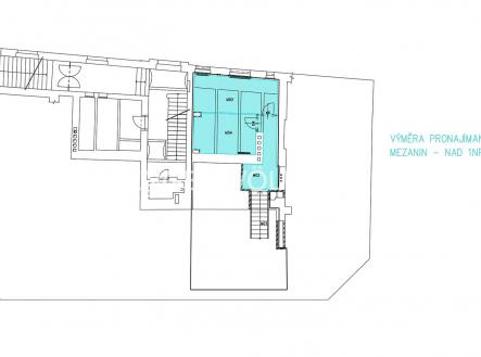 MEZANIN (1) | Pronájem - obchodní prostor, 181 m²
