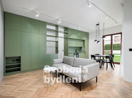 Obývací pokoj + kk | Pronájem bytu, 1+kk, 49 m²