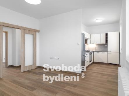 Obývací pokoj s kuchyňským koutem | Pronájem bytu, 3+kk, 62 m²