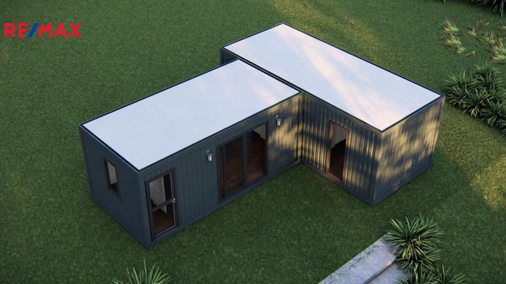 Modulární dům o obytné ploše 39 m2 do tvaru "L"