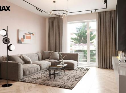 vizualice-obyvaci-pokoj-kuchyn.jpeg | Pronájem bytu, 2+kk, 75 m²