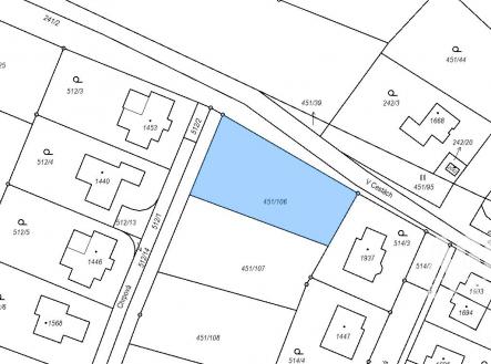 katastrální mapa | Prodej - pozemek pro bydlení, 955 m²