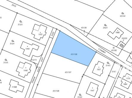 katastrální mapa | Prodej - pozemek pro bydlení, 955 m²