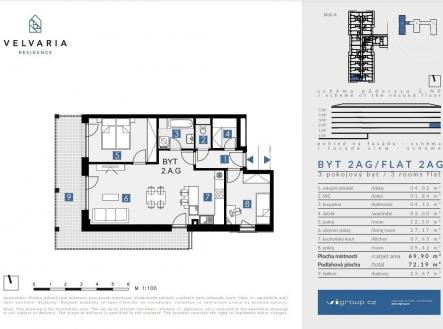 . | Prodej bytu, 3+kk, 72 m²