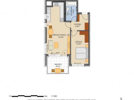 Pronájem bytu, 2+kk, 53 m²