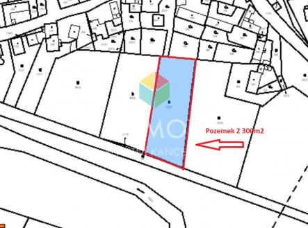 kat-mapa-trhove-dusniky.png | Prodej - pozemek, trvalý travní porost, 2 300 m²