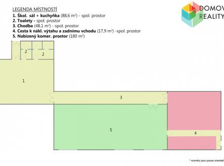 půdorys | Pronájem - jiné, 180 m²