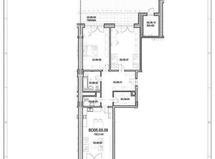 půdorys | Prodej bytu, 3+kk, 115 m²