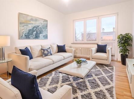 Vizualizace obývací pokoj | Prodej bytu, 3+1, 69 m²