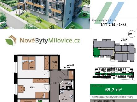 . | Prodej bytu, 3+kk, 72 m²