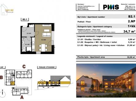 . | Prodej bytu, 1+kk, 35 m²