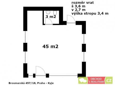 . | Pronájem - výrobní prostor, 48 m²