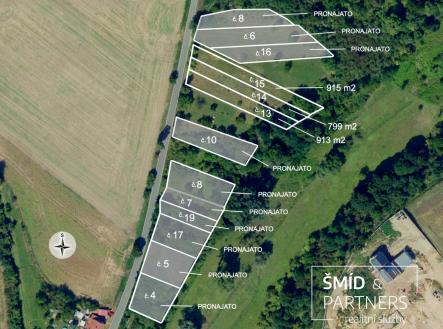 Pronájem - pozemek, zahrada, 800 m² obrázek