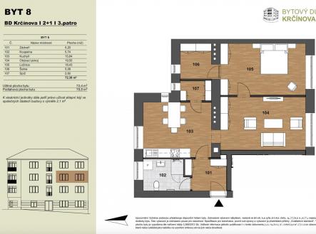 Půdorys - byt 8 BD Krčínova Kolín.jpg | Prodej bytu, 3+1, 79 m²