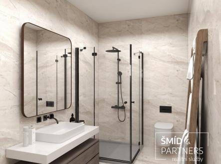 Vila Podebrady - byt 2A koupelna vizu.jpg | Prodej bytu, 4+kk, 91 m²